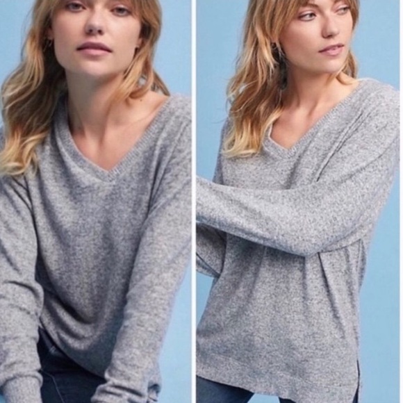 ANTHROPOLOGIE SATURDAY SUNDAY I Hacci Tunic Sweater Gray Extra Small Oversized - Picture 13 of 13